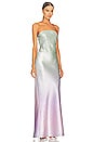 view 2 of 4 Eva Ombre Bias Strapless Dress in Multi Ombre