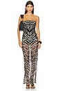 view 1 of 3 Raya Dress With Bodysuit in Zebra Print