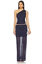 view 5 of 6 Maci Skirt in Dark Blue