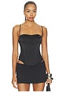 view 1 of 4 Lotus Mesh Side Corset Top in Black