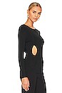 view 2 of 4 The Charlie Slit Knit Top in Black