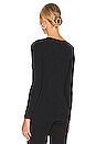 view 3 of 4 The Charlie Slit Knit Top in Black