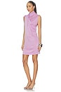 view 3 of 4 Draped Neckline Sleeveless Dress in Lila