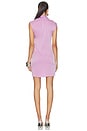 view 4 of 4 Draped Neckline Sleeveless Dress in Lila