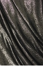 view 5 of 5 One Sleeve Draped Gown in Laminated Black Foil Silver