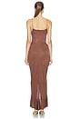view 3 of 3 Ruffle Strappy Long Dress in Bronze