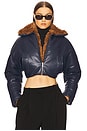 view 1 of 4 Cropped Aviator Jacket in Prusse