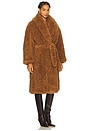 view 2 of 3 Long Teddy Wrap Coat in Lion