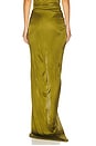 view 4 of 6 Draped Asymmetric Skirt in Vert Militaire