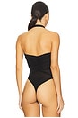 view 4 of 5 Strap Halter Neck Bodysuit in Black