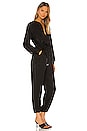 view 2 of 3 Micro Twill Jogger Jumpsuit in Black