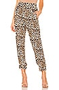 view 1 of 4 Silk Pant in Leopard Print