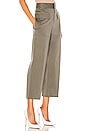 view 2 of 4 Cotton Satin Pants in Olive Drab