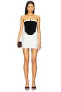 view 1 of 3 Aubrey Micro Mini Dress in Black & White