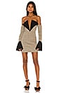 view 1 of 3 ROBE COURTE SHARP EDGES in Tan, Blue Check & Black