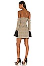 view 3 of 3 ROBE COURTE SHARP EDGES in Tan, Blue Check & Black