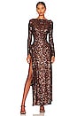 view 2 of 5 VESTIDO GABRIELLE in Chocolate Sequins