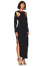 view 2 of 3 x Lara Worthington Open Shoulder Midi Dress in Black