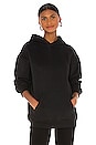 view 1 of 4 SWEAT À CAPUCHE LONG LINE in Black
