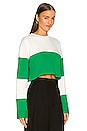 view 2 of 4 SPORTSCLUB Team Player Crop Jumper in White & Kelly Green