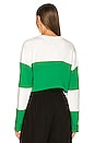 view 3 of 4 SPORTSCLUB Team Player Crop Jumper in White & Kelly Green