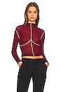 view 1 of 4 x Lara Worthington Mesh Top in Maroon
