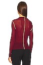 view 3 of 4 x Lara Worthington Mesh Top in Maroon