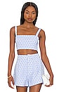 view 1 of 5 The Maxie Crop in Blue Daisy