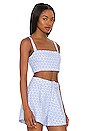 view 2 of 5 The Maxie Crop in Blue Daisy