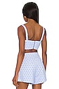 view 3 of 5 The Maxie Crop in Blue Daisy