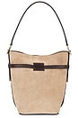 view 3 of 5 Cremella Bucket Bag in Avena & Walnut