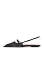 view 5 of 5 Cortina Black Nappa Flats in Black