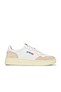 view 1 of 6 Medalist Low Leather Suede Sneaker in White