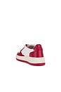 view 3 of 6 Medalist Low Sneaker in White & Red