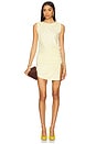 view 1 of 5 Sleeveless Mini Dress in Dusty Yellow