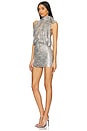 view 2 of 4 Halter Mini Dress in Silver