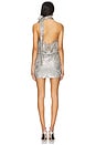 view 3 of 4 Halter Mini Dress in Silver