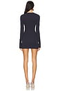 view 4 of 4 Long Sleeve Mini Dress in Navy Blue