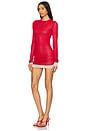 view 2 of 4 Long Sleeve Mini Dress in Red & Pink