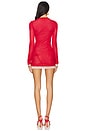 view 3 of 4 Long Sleeve Mini Dress in Red & Pink