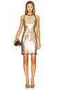 view 1 of 4 Sleeveless Mini Dress in Gold
