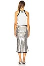view 3 of 4 Midi Dress in White & Silver