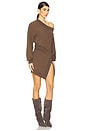 view 2 of 5 Long Sleeve Mini Dress in Fade Brown