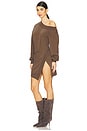 view 3 of 5 Long Sleeve Mini Dress in Fade Brown