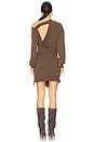 view 4 of 5 Long Sleeve Mini Dress in Fade Brown