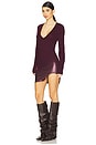 view 2 of 5 Long Sleeve Mini Dress in Bordeaux