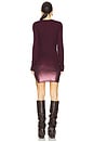 view 3 of 5 Long Sleeve Mini Dress in Bordeaux