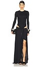 view 1 of 3 Long Sleeve Gown in Black