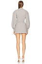 view 3 of 4 Long Sleeve Fleece Mini Dress in Melange Grey