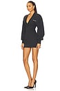 view 2 of 4 Fleece Long Sleeve Mini Dress in Faded Black